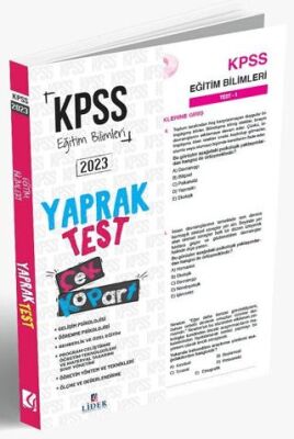 Lider Yayınları 2023 KPSS Eğitim Bilimleri Yaprak Test Çek Kopart - 1