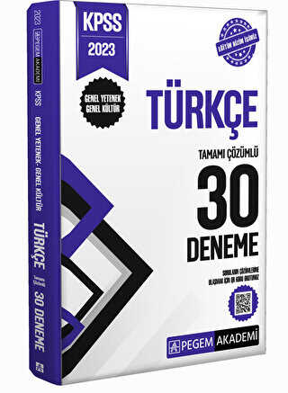 Pegem Akademi Yayıncılık 2023 KPSS Genel Kültür Genel Yetenek Türkçe 30 Deneme