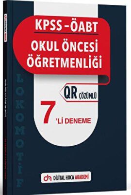 Dijital Hoca KPSS ÖABT Okul Öncesi Öğretmenliği Lokomotif Serisi QR Çözümlü 7`li Deneme Akademi - 1
