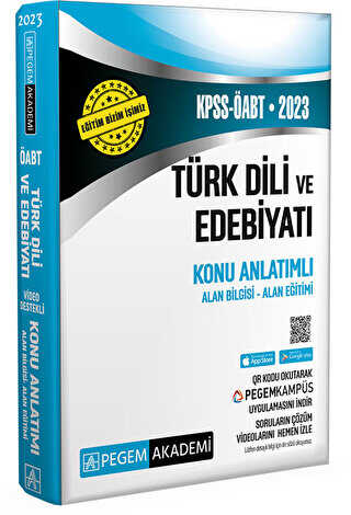 Pegem Akademi Yayıncılık 2023 KPSS ÖABT Türk Dili ve Edebiyat Konu Anlatımlı - 1