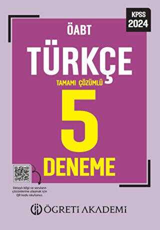 Öğreti Akademi 2024 KPSS ÖABT Türkçe 5 Deneme - Öğreti Akademi