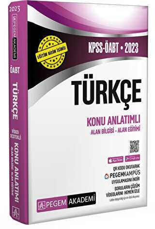 Pegem Akademi Yayıncılık 2023 KPSS ÖABT Türkçe Konu Anlatımlı - 1