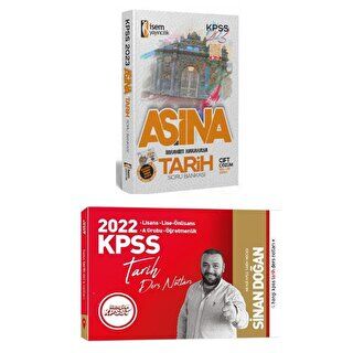 2023 KPSS Tarih Aşina Soru Bankası İsem Yayınları + Hangi KPSS Tarih Ders Notları Sinan Doğan - 1