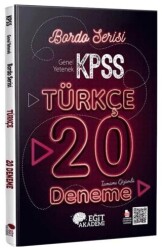 KPSS Türkçe Tamamı Çözümlü 20 Bordo Deneme Sınavı - Eğit Akademi