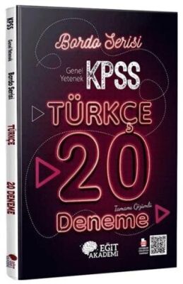 KPSS Türkçe Tamamı Çözümlü 20 Bordo Deneme Sınavı - 1