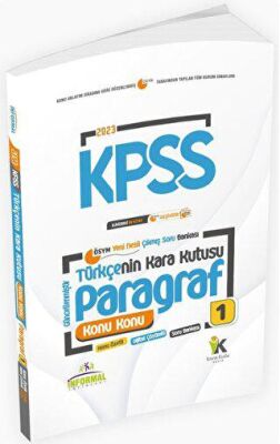 İnformal Yayınları 2023 KPSS Türkçenin Kara Kutusu Paragraf-1 Konu Konu Çıkmış Sorular Soru Bankası - 1