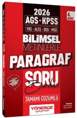 2026 KPSS MEB-AGS TYT ALES DGS MSÜ Bilimsel Metinlerle Paragraf Soru Bankası - 1