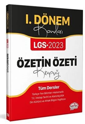 Editör Yayınevi LGS 1. Dönem Konuları Özetin Özeti Kitapçığı - 1