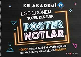 KR Akademi Yayınları 2023 LGS 1. Dönem Sözel Bölüm Poster Notlar KR Akademi