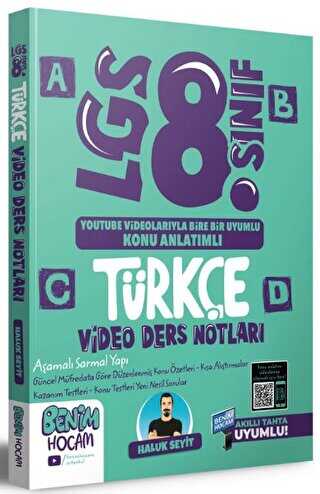 Benim Hocam Yayınları 2023 LGS 8. Sınıf Türkçe Video Ders Notları