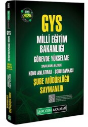 2026 GYS MEB Görevde Yükselme Sınavlarına Hazırlık Konu Anlatımlı Soru Bankası Şube Müdürlüğü Saymanlık - Pegem Akademi Yayıncılık