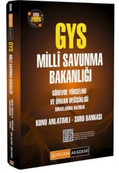 2026 GYS Milli Savunma Bakanlığı Görevde Yükselme ve Ünvan Değişikliği Sınavı Konu Anlatımlı Soru Bankası - Pegem Akademi Yayıncılık