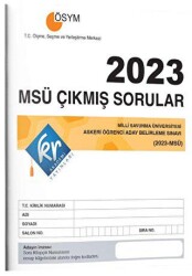KR Akademi Yayınları 2023 MSÜ Çıkmış Sorular Tıpkı Basım Kitapçığı - KR Akademi Yayınları