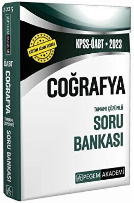 2023 ÖABT Coğrafya Öğretmenliği Soru Bankası Çözümlü Pegem Akademi Yayınları - 1