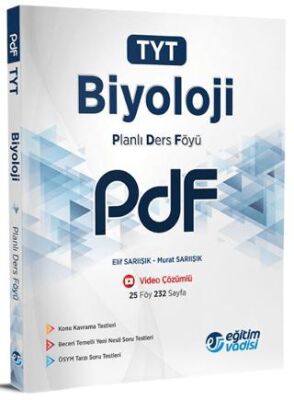 Eğitim Vadisi Yayınları 2023 TYT Biyoloji PDF Planlı Ders Föyü - 1