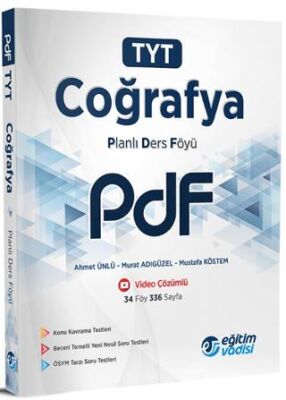 Eğitim Vadisi Yayınları 2023 TYT Coğrafya PDF Planlı Ders Föyü - 1