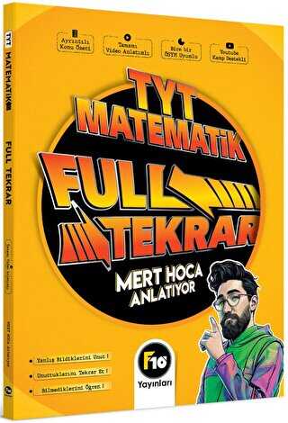 F10 Yayınları 2023 TYT Matematik Full Tekrar Video Ders Kitabı