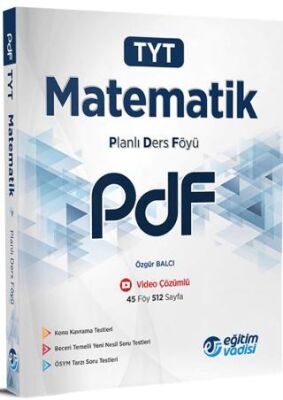 Eğitim Vadisi Yayınları 2023 TYT Matematik PDF Planlı Ders Föyü - 1