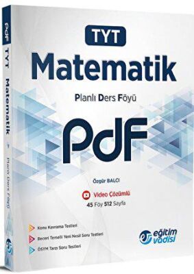 Eğitim Vadisi Yayınları 2023 TYT Matematik PDF Planlı Ders Föyü - 1