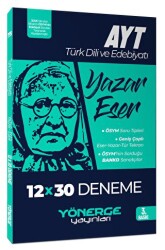 Yönerge Yayınları AYT Türk Dili ve Edebiyatı Yazar Eser 12 x 30 Deneme - Yönerge Yayınları