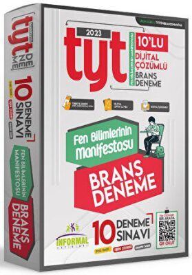 İnformal Yayınları 2023 YKS TYT Fen Bilimlerinin Manifestosu 10lu Dijital Çözümlü Branş Deneme Paketi - 1