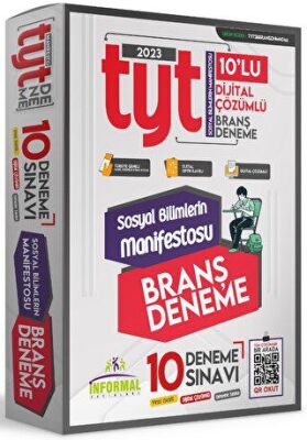 İnformal Yayınları 2023 YKS TYT Sosyal Bilimlerin Manifestosu 10lu Dijital Çözümlü Branş Deneme Paketi - 1