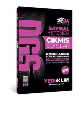 Yediiklim Yayınları 2024 DGS Sayısal Yetenek Konularına Göre Tamamı Çözümlü Çıkmış Sorular - 2