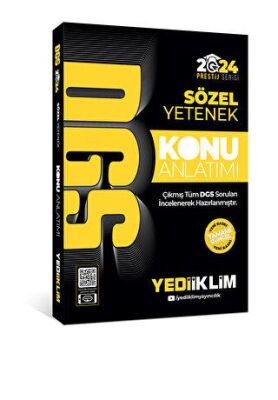 Yediiklim Yayınları 2024 DGS Sözel Yetenek Konu Anlatımı - 1
