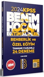 Eğitim Bilimleri Rehberlik ve Özel Eğitim Tamamı Çözümlü 24 Deneme - Benim Hocam Yayınları
