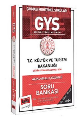 GYS Kültür ve Turizm Bakanlığı Eğitim Uzmanı Kadrosu İçin Açıklamalı Çözümlü Soru Bankası - 1
