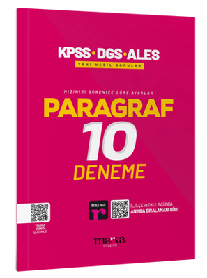 2025 KPSS-DGS-ALES Paragraf 10 Deneme Tamamı Video Çözümlü - 1