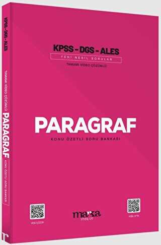 2024 KPSS DGS ALES PARAGRAF Konu Özetli Yeni Nesil Soru Bankası Tamamı Video Çözümlü Marka Yayınları