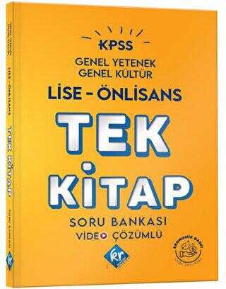 KR Akademi Yayınları 2024 KPSS Lise ÖnLisans Genel Yetenek Genel Kültür Tek Kitap Soru Bankası