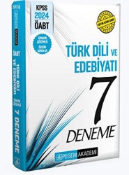 2024 KPSS ÖABT Türkdili ve Edebiyatı Öğretmenliği Tamamı Çözümlü 7 Deneme - Pegem Akademi Yayıncılık