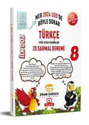Sinan Kuzucu Yayınları 2024 LGS 8. Sınıf İlk Doz Türkçe Sarmal Branş Denemesi - Sinan Kuzucu Yayınları
