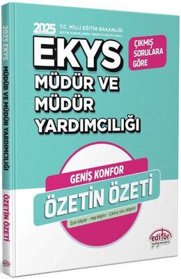 Editör Yayınevi 2024 MEB EKYS Müdür ve Yardımcılığı Özetin Özeti - 1