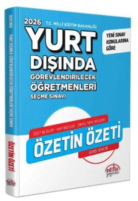 2026 MEB Yurt Dışında Görevlendirilecek Öğretmenleri Seçme Sınavı Özetin Özeti - 1