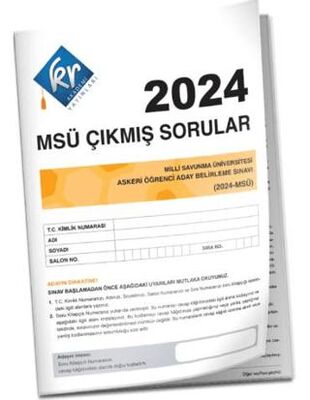 KR Akademi Yayınları 2024 MSÜ Çıkmış Sorular Tıpkı Basım Kitapçığı - 1