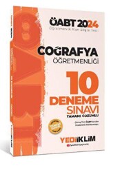 2024 ÖABT Coğrafya Öğretmenliği Tamamı Çözümlü 10 Deneme - Yediiklim Yayınları