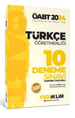 Yediiklim Yayınları ÖABT Türkçe Öğretmenliği Tamamı Çözümlü 10 Deneme Sınavı - 1