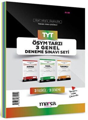 Marka Yayınları 2025 TYT ÖSYM Tarzı 3 Genel Deneme Sınavı Seti Tamamı Video Çözümlü - 1