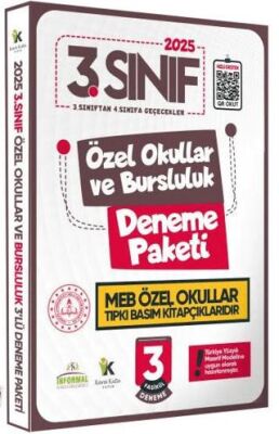 İnformal Yayınları 2025 3.Sınıf Özel Okullar ve Bursluluk Hazırlık MEB Tıpkı Basım Deneme 3lü Fasikül Seti - 1