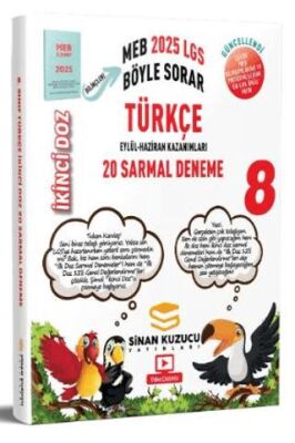 Sinan Kuzucu Yayınları 2025 8. Sınıf İkinci Doz Sarmal Branş Denemeleri Türkçe - 1