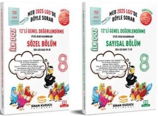 Sinan Kuzucu Yayınları 2025 8. Sınıf LGS İlk Doz Sayısal Sözel 12 li Genel Değerlendirme Sınav Seti - 1