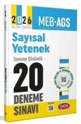 2026 AGS Sayısal Yetenek Tamamı Çözümlü 20 Deneme Sınavı - Data Yayınları