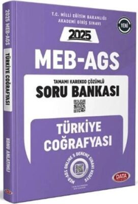 Data Yayınları 2025 AGS Ultra Serisi Türkiye Coğrafyası Soru Bankası - Karekod Çözümlü - 1