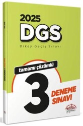 2025 DGS Tamamı Çözümlü 3 Deneme Sınavı - Editör Yayınevi