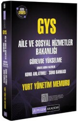2025 GYS Aile ve Sosyal Hizmetler Bakanlığı Görevde Yükselme Sınavlarına Hazırlık Konu Anlatımlı Soru Bankası Yurt Yönetimi Memuru - Pegem Akademi Yayıncılık