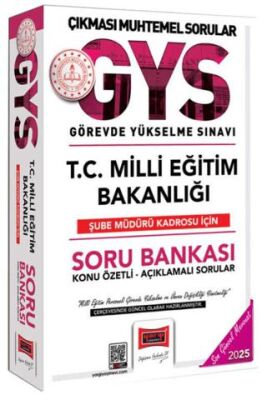 2025 GYS T.C. Milli Eğitim Bakanlığı Şube Müdürü Kadrosu İçin Soru Bankası - 1