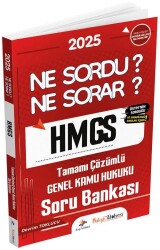 2025 Hukuk Atölyesi HMGS Hakimlik Genel Kamu Hukuku Ne Sordu Ne Sorar Soru Bankası Çözümlü - Dizgi Kitap
